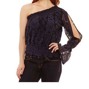 Dark navy/black lace top